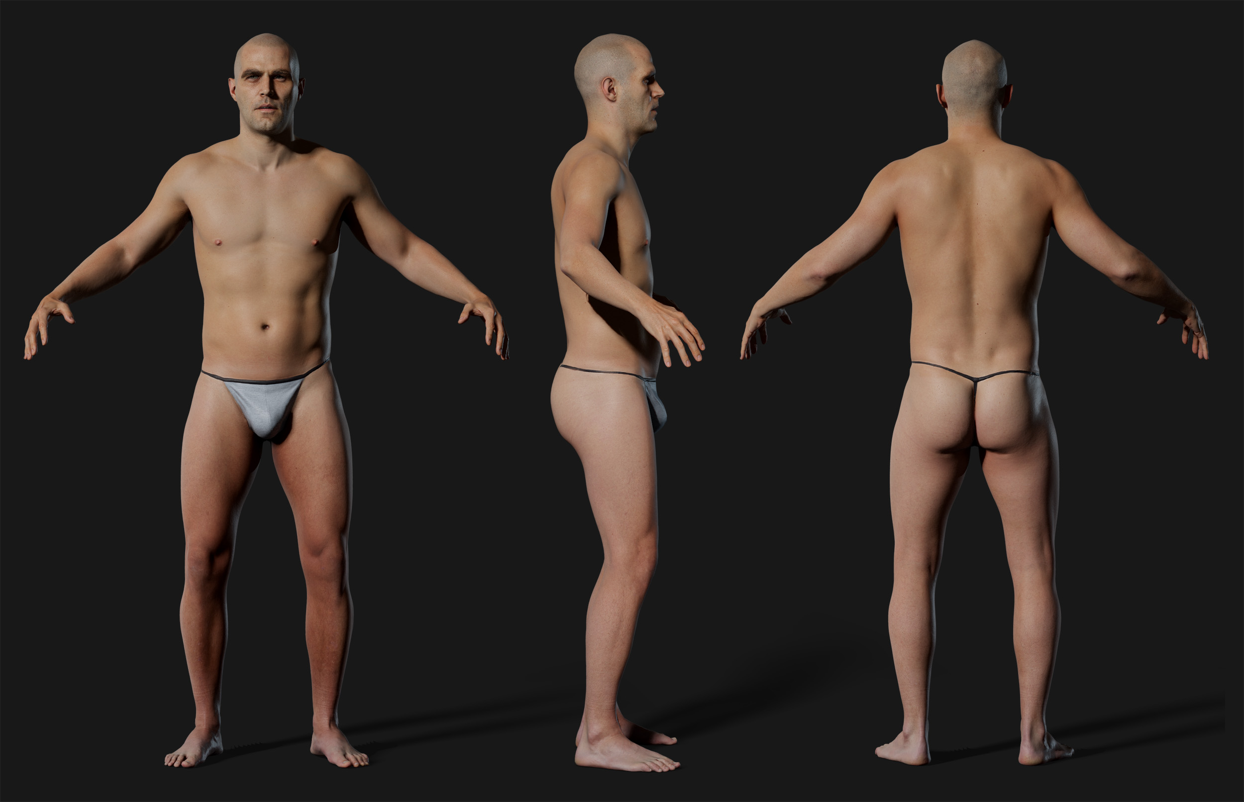 male three D scanned model